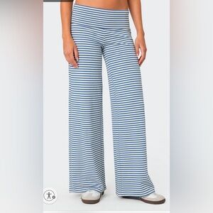 Edikted Lilah Striped Fold Over Pants